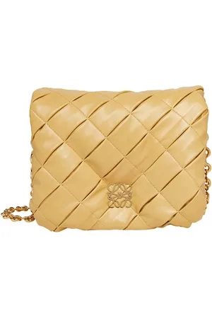 Loewe Tasche Goya Puffer aus geflochtenem Leder