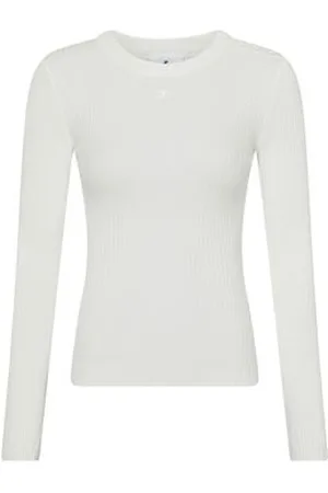 Courrèges Rippstrickpullover mit Schulterknöpfen