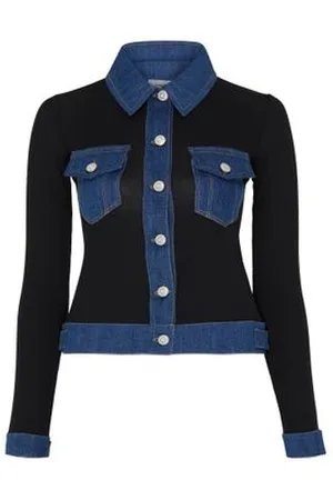 COPERNI Langarm-Top aus geripptem Denim