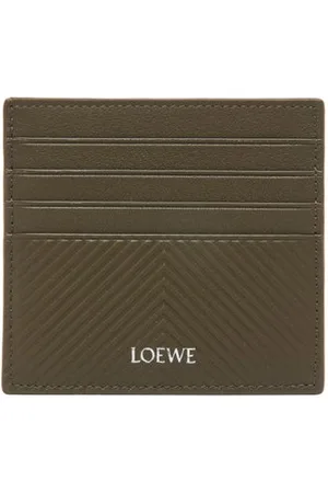 Loewe Einfacher offener Kartenhalter aus weichem, genarbtem, einfachem Kalbsleder