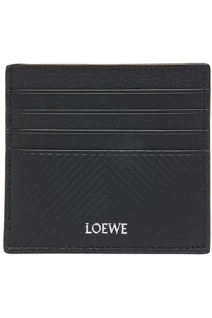 Loewe Einfacher offener Kartenhalter aus weichem, genarbtem, einfachem Kalbsleder