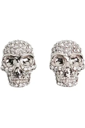 Alexander McQueen Pavé-Ohrstecker Totenkopf