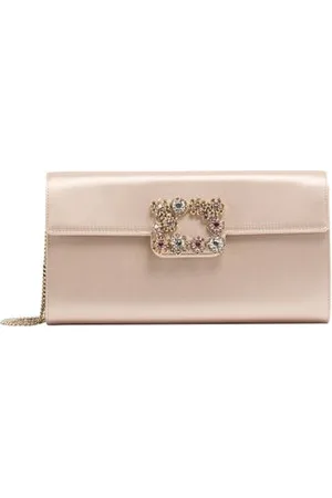 Roger Vivier Clutch mit Blumenschnalle Envelope