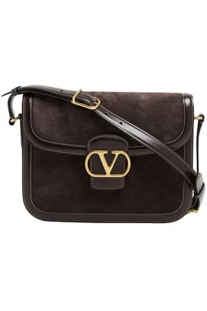 VALENTINO GARAVANI Logo Umhängetasche aus Wildleder