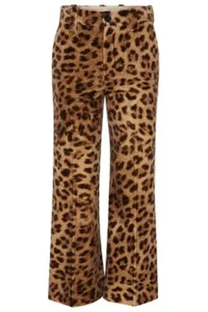 Chloé Weite Hose mit Leoparden-Print