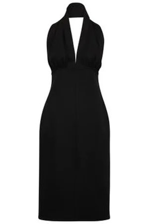Bottega Veneta Kleid mit freiem Rücken in baumwolle
