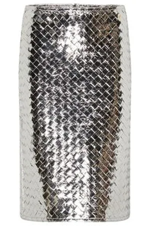 Bottega Veneta Rock Intrecciato Metallic aus lammleder