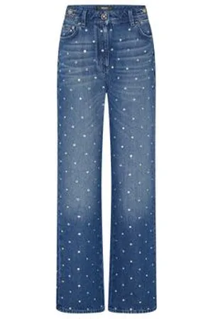 VERSACE Jeans mit Strasssteinen und Stickerei