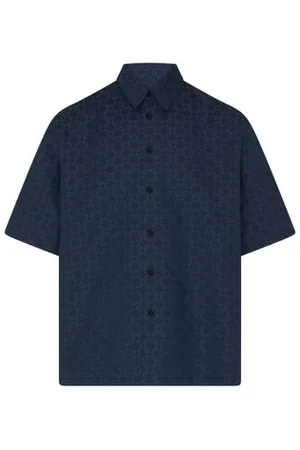 Givenchy Hemd aus glänzendem Denim mit Monogramm 72