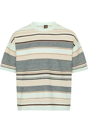 Loewe Gestreiftes T-Shirt aus Baumwolle und Leinen