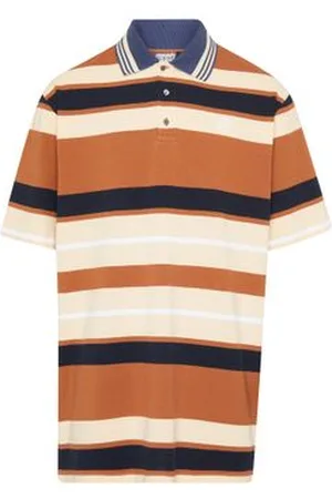Loewe Poloshirt in Übergröße aus Baumwolle und Leinen mit Streifen