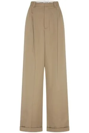 Loewe Faltenhose aus Baumwolle und Seide