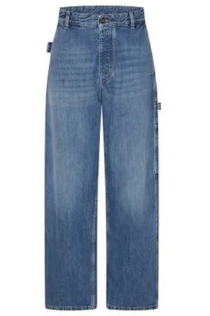 Bottega Veneta Vintage Cargo-Jeans aus indigoblauem Denim