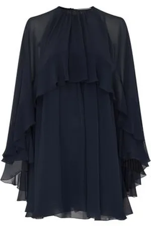 Chloé Kurzes Seidenkleid mit Volants