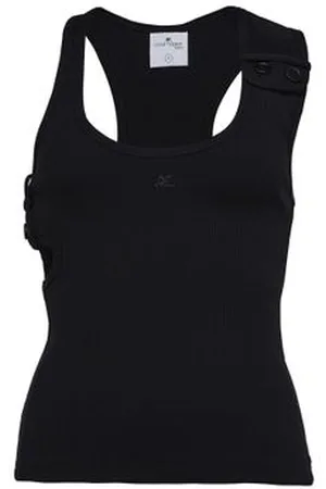 Courrèges 90er-Jahre-Ripp-Tanktop mit Doppelschnalle