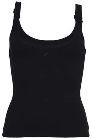 Courrèges 90er-Jahre-Ripp-Tanktop mit Schnalle