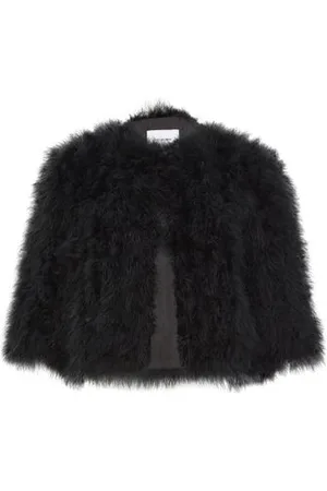 YVES SALOMON Kurze Jacke aus Truthahnfedern