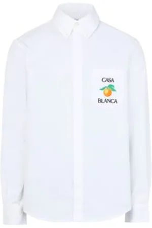 Casablanca Besticktes Langarm-Oxford-Shirt
