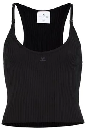 Courrèges Rippstrick-Tanktop in Scuba-Optik