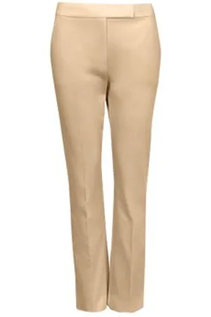 Max Mara Zigarettenhose aus Baumwolle Okra
