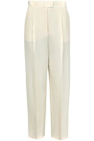 Max Mara Zigarettenhose aus Leinen und Seide Efedra