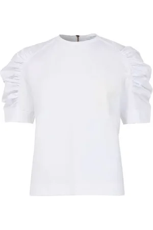 Max Mara Popeline-T-Shirt mit Ballonärmeln