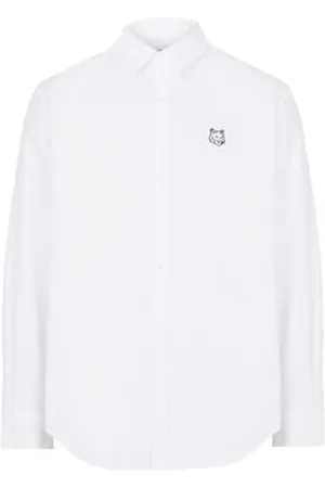 Maison Kitsuné Skaterhemd mit Fuchskopf-Kontur