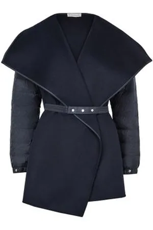 Moncler Gesteppte Wollfilz Umhang
