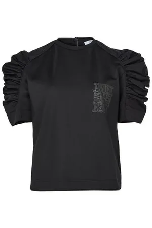 Max Mara Popeline-T-Shirt mit Ballonärmeln