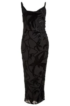 MUGLER Bedrucktes Midikleid