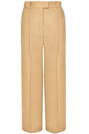Max Mara Zigarettenhose aus Leinen und Seide Efedra