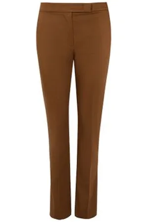 Max Mara Zigarettenhose aus Baumwolle Okra
