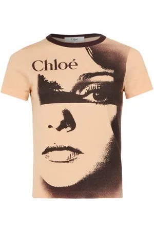 Chloé Rundhals-T-Shirt aus Baumwolle