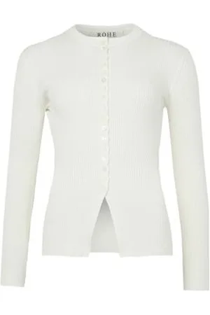 Rohe Extralanger Cardigan aus Rippstrick