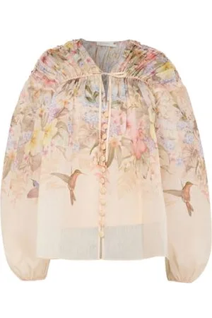 ZIMMERMANN Bluse Illuminate mit gerafften Ärmeln