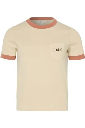 Chloé Rundhals-T-Shirt aus Baumwolle