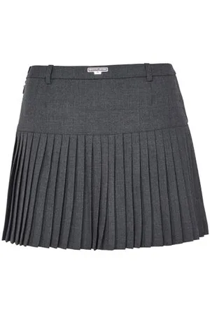 Marine Serre Tailoring-Plisseerock aus Jacquard Moon Diamond