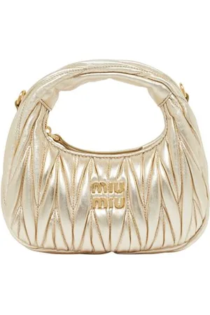 Miu Miu Mini-Hobo-Bag Wander aus gestepptem Nappaleder