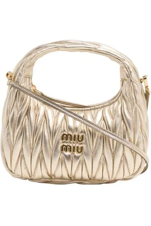Miu Miu Hobo-Bag Wander aus gestepptem Nappaleder