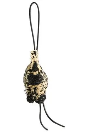 Loewe Taschenschmuck Zebra aus Raffia und Kalbsleder