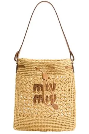 Miu Miu Mini-Tasche aus Raffia
