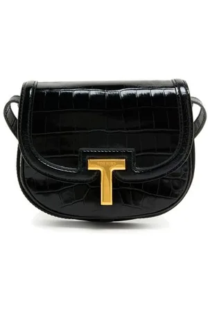Tom Ford Glänzende Minitasche mit Krokoprägung