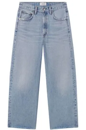 AGOLDE Curve Jeans mit Fransen und niedrigem Bund