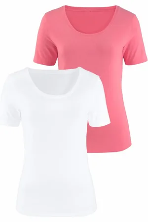 vivance collection T-Shirts (2 Stück) aus Baumwoll-Stretch