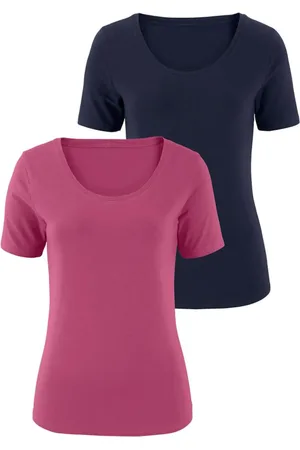 vivance collection T-Shirts (2 Stück) aus Baumwoll-Stretch