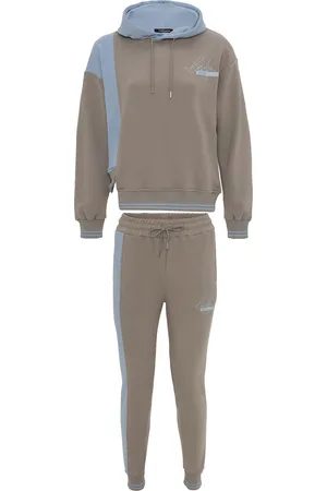 Tom Barron Trainingsanzug mit asymmetrischem Design und Aufdruck