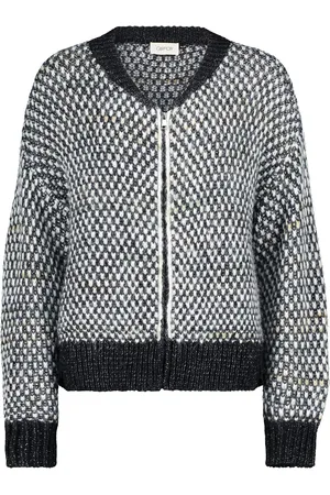 Cartoon Strick-Cardigan mit Reißverschluss