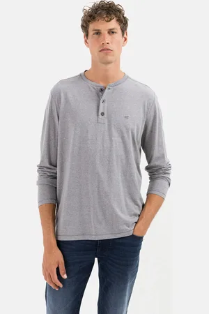 Camel Active Langarm Henleyshirt aus nachhaltigen Baumwollmix