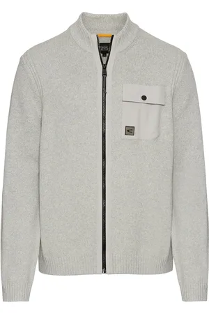 Camel Active Strickjacke mit Troyer-Kragen