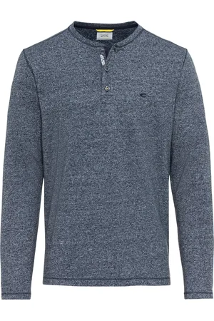 Camel Active Langarm Henleyshirt aus nachhaltigen Baumwollmix